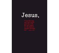 Jesus Christian Notebook: Journal Black, White, and Red Minimal 6x9 119 Lined Pages