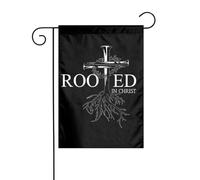 Jesus Christianty Rooted In Christ Cross Bandiere Verticale Durevole Bandiere Resistente Alle Intemperie Bandiera Per Portico Giardino Cortile 30X45Cm
