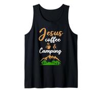 Jesus Coffee And Camping Cafeine Barista Camp Lover Canotta