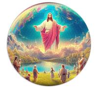 Jesus Comforts Puzzle Rotondo Da 1000 Pezzi Puzzle Puzzle Per Adulti Ifficile E Impossibile Per Adulti Idea Regalo Per Lei O Lui Rotonda 1000pcs (67.5x67.5cm)