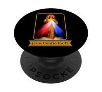 Jesús Confío En Ti Divine Misericordia Lingua Spagnola Cattolica PopSockets PopGrip Adesivo