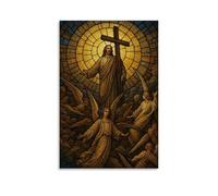 Jesus Cross Classical - Decorazione da parete moderna per camera familiare, 30 x 45 cm