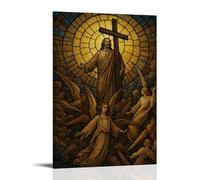 Jesus Cross Classical Poster decorativo su tela, per soggiorno, camera da letto, 50 x 75 cm