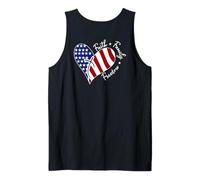 Jesus Cross Heart America The Lord Is My Rock ART SUL RETRO Canotta