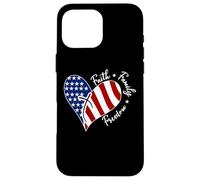 Jesus Cross Heart America The Lord Is My Rock ART SUL RETRO Custodia per iPhone 16 Pro Max