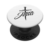 Jesus Cross Team Jesus Saves Cross Christian Religious Faith PopSockets PopGrip Adesivo
