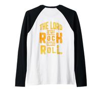 Jesus Cross The Lord Is My Rock America Heart ART SUL RETRO Maglia con Maniche Raglan