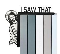 Jesus Door Corner Sign - Funny Jesus Door Decor - Wood Frame Corner Decoration for Living Room, Bedroom, Church, School, Apartment