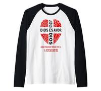 Jesús El Amor de Dios Cristo Buen Pastor Vida Eterna Maglia con Maniche Raglan
