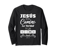Jesus es El Camino la Verdad y La Vida, Christian Quote Maglia a Manica
