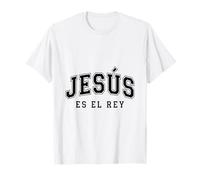 Jesus Es El Re'y Cristiana Fe Religiosa Regalo Maglietta