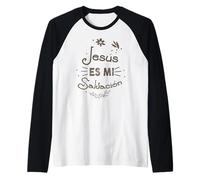 Jesús Es Mi Salvación Maglia con Maniche Raglan