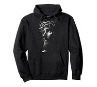 Jesus Face Crown of Thorns God Bible Christian Easter Felpa con Cappuccio