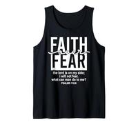 Jesus Faith Over Fear Black White Psalm 118:6 Christian God Canotta