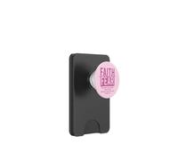 Jesus Faith Over Fear Pink Psalms 118:6 Christian Scripture PopSockets PopWallet per MagSafe