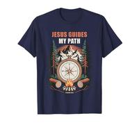Jesus Guides My Path - Psalm 32:8 Christian Faith Camping Maglietta
