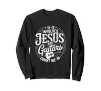 Jesus Guitar Christian Guitar Jesus Music Church Musician Felpa