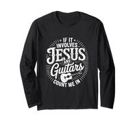 Jesus Guitar Christian Guitar Jesus Music Church Musician Maglia a Manica