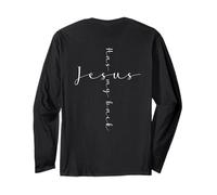 Jesus Has My Back Funny I Love Jesus (sulla Schiena) Maglia a Manica