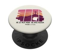 Jesus He is Risen Christian Happy Easter PopSockets PopGrip Adesivo