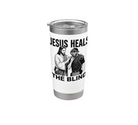 Jesus Heals The Blind Funny Baseball Softball Arbitro Bicchiere termico in acciaio inox doppia parete
