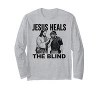Jesus Heals The Blind Funny Baseball Softball Arbitro Maglia a Manica