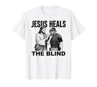 Jesus Heals The Blind Funny Baseball Softball Arbitro Maglietta