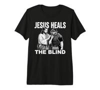 Jesus Heals The Blind Funny Baseball Softball Arbitro Maglietta Premium