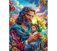 Jesus Holding A Child in A Magical Glow Puzzle 300 Pezzi Sfida Rompicapo Impossibile Scenery Science Fiction Rompicapo Estremamente Difficile Per Veri Esperti Regalo Per Chi Ama Le Sfide 300 PCS