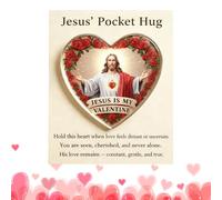 Jesus Hug Cards - 2D Acrilico Inspirational Keepsake,Inspirational Keepsake Card | per credenti amici della chiesa viaggiatori casa viaggi lavoro riunioni d'attesa colleghi dipendenti laureati