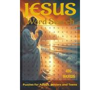 Jesus inspired/themed word search book.: Book is 6 X 9 inches, 110 pages with 55 Puzzles and 495 words with mostly easy to read print. Each puzzle ... vertically, diagonally, forward, or backward.