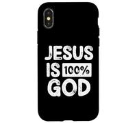 Jesus Is 100 Percent God Christian Faith Statement Custodia per iPhone X/XS