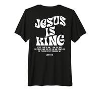Jesus Is King Bible Verse John 14:6 Christian God (On Back) Maglietta Premium
