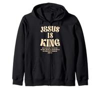 Jesus Is King Bible Verse John 14:6 Christian God Religious Felpa con Cappuccio
