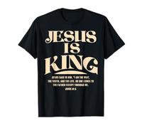 Jesus Is King Bible Verse John 14:6 Christian God Religious Maglietta