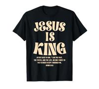 Jesus Is King Bible Verse John 14:6 Christian God Religious Maglietta