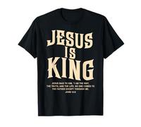 Jesus Is King Bible Verse John 14:6 Christian God Religious Maglietta