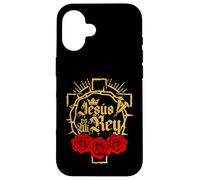 Jesus Is King Christian Faith Religious Bible Verses Spanish Custodia per iPhone 16