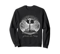 Jesus Is King Crucifix Christian Graphic T-Shirt Felpa
