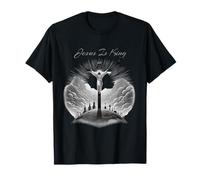 Jesus Is King Crucifix Christian Graphic T-Shirt Maglietta