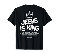 Jesus Is King Jesus John 14:6 Costume Christian (On Back) Maglietta