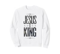 Jesus is King Jesus Loves You - Felpa con Cappuccio Felpa