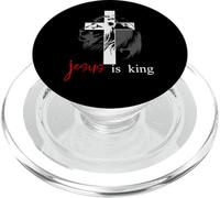 Jesus is King Lion Christian Cross God Quote Bible Verse PopSockets PopGrip per MagSafe