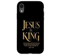 Jesus is King - Maglietta con scritta "Jesus Saved my Life Gospel Christian" Custodia per iPhone XR