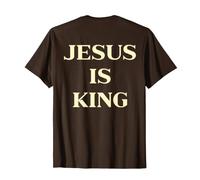 Jesus Is King Shirt Christian Faith Religious (On Back) Maglietta