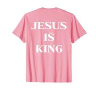 Jesus Is King Shirt Christian Faith Religious (On Back) Maglietta