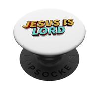 Jesus is Lord Christian Faith Foundation Believers Men Women PopSockets PopGrip Adesivo