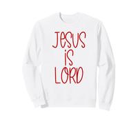 Jesus Is Lord Lettering Rosso Cristiano Natale Religioso Felpa