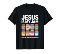 Jesus Is 'Mit Jam' Fede Preghiera Amore Maglietta