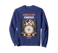 Jesus is My Compass - Proverbs 3:6 Christian Faith Camping Felpa